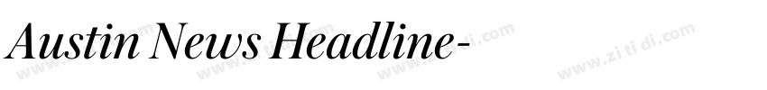 Austin News Headline字体转换